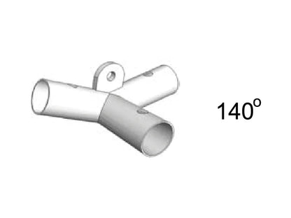 3-veis rørkobling, 140°