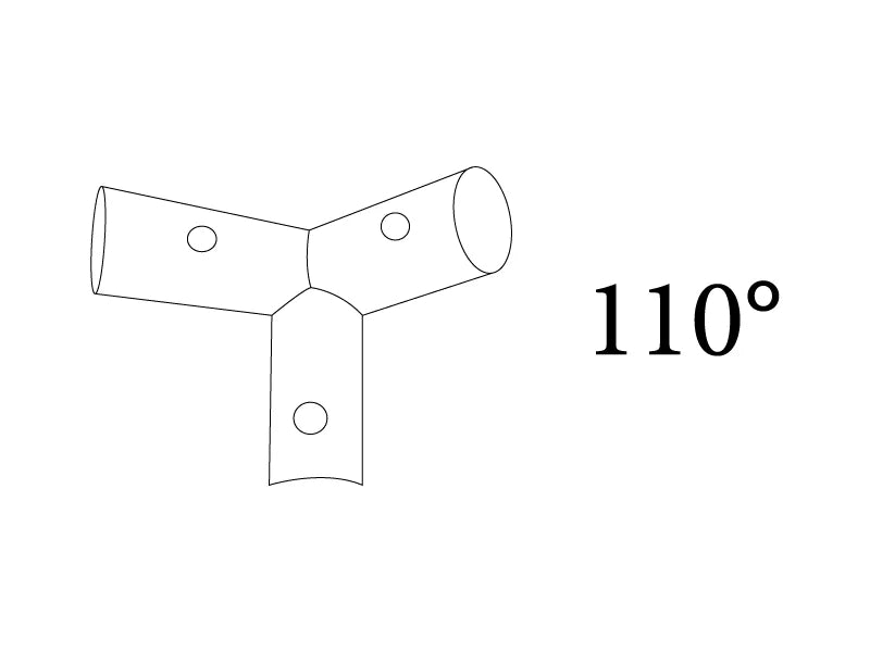 3-veis rørkobling, 110°
