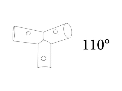 3-veis rørkobling, 110°