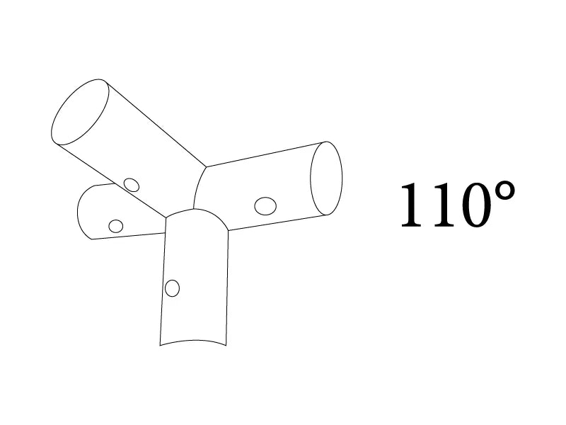 4-veis rørkobling, 110°