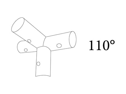 4-veis rørkobling, 110°